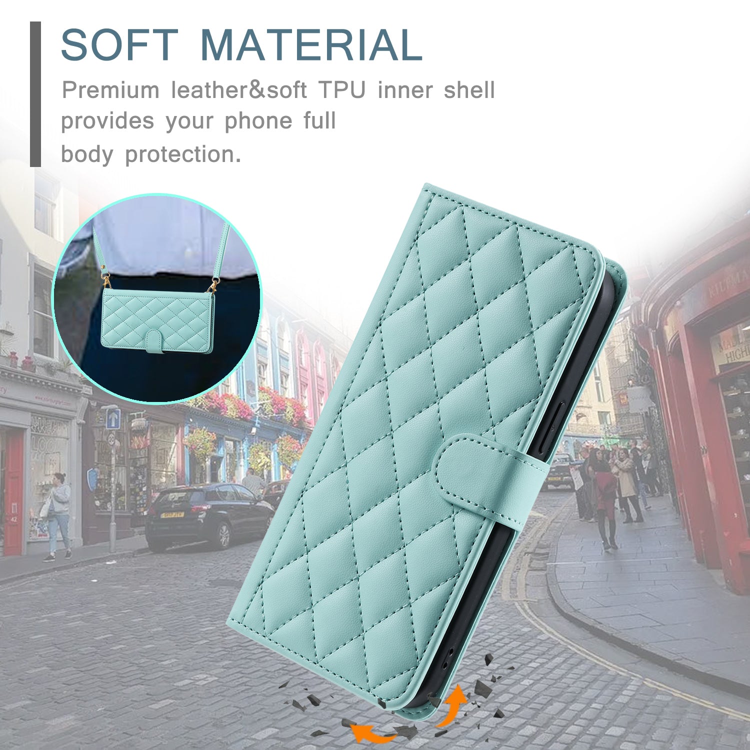 For Xiaomi 14 Case Stand View PU Leather Flip Phone Cover with Strap For Xiaomi 14 Case Stand View PU Leather Flip Phone Cover with Strap